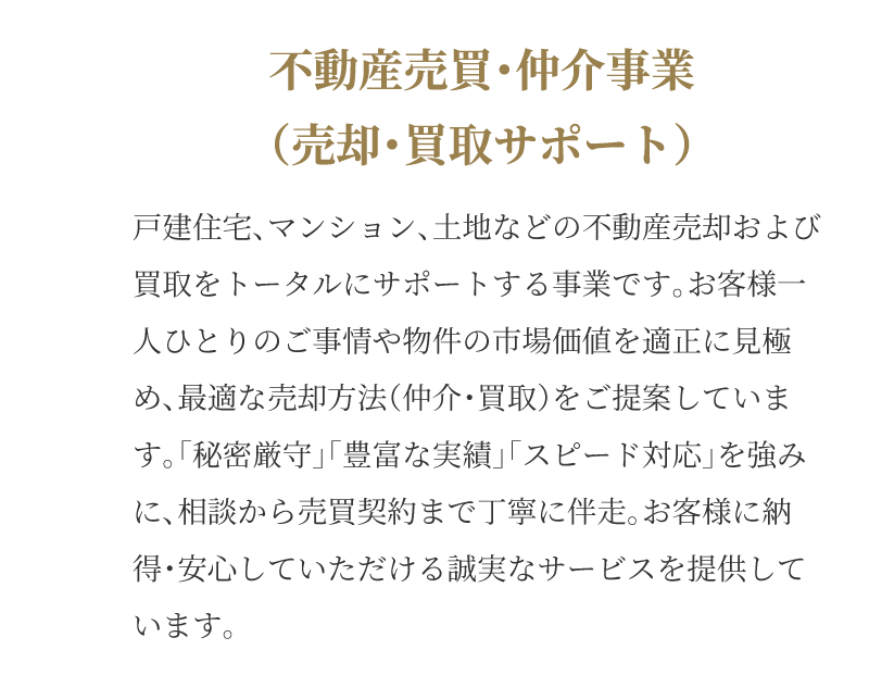 不動産売買・仲介事業